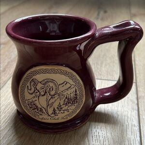 Vintage Clayton Pottery Stoneware Mug Safari Club Intl